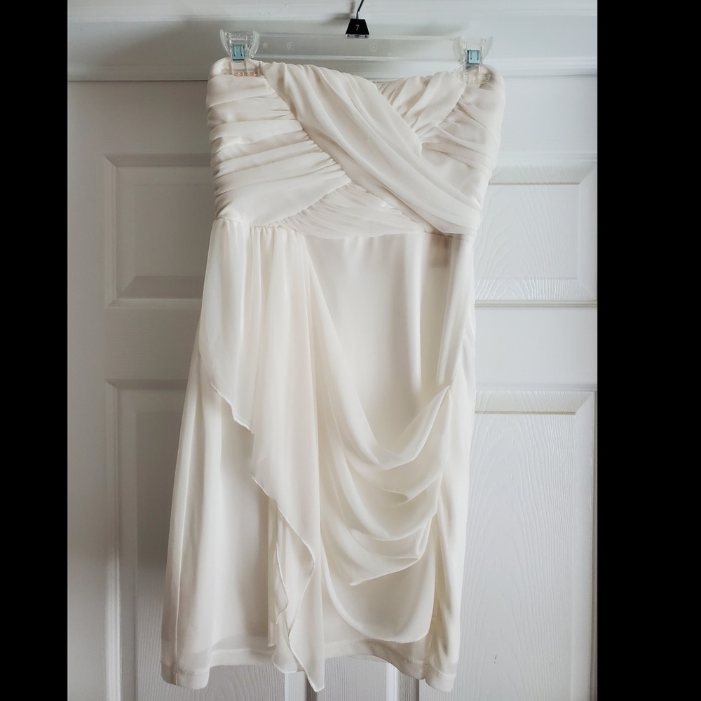 White Strapless Mini Dress Size 5